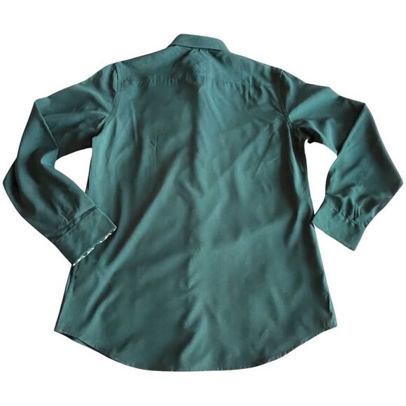 TOM BAINE Slim Fit Holiday Collection Button Down Dress Shirt Hunter Med NWT - Picture 2 of 16